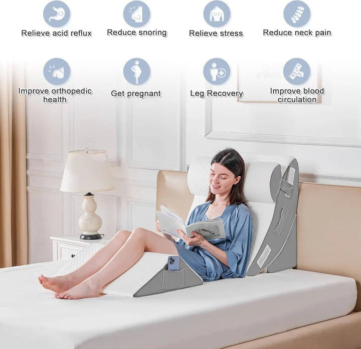 Ensemble de 4 oreillers de soutien de lit confortables