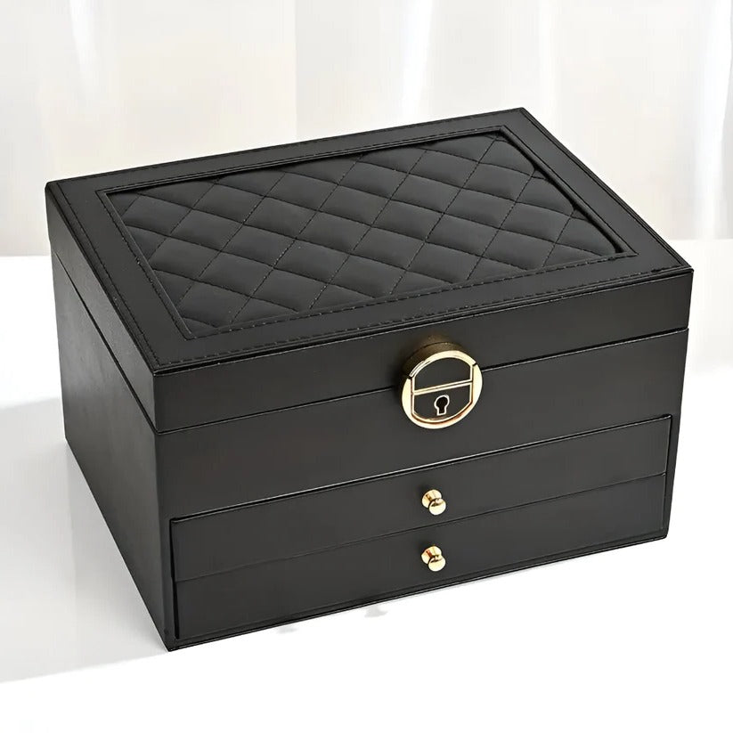 Boîte de rangement à bijoux empilable avec plusieurs compartiments