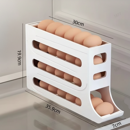 EGGROLLA – 4 Tier Rolling Egg Storage Organizer