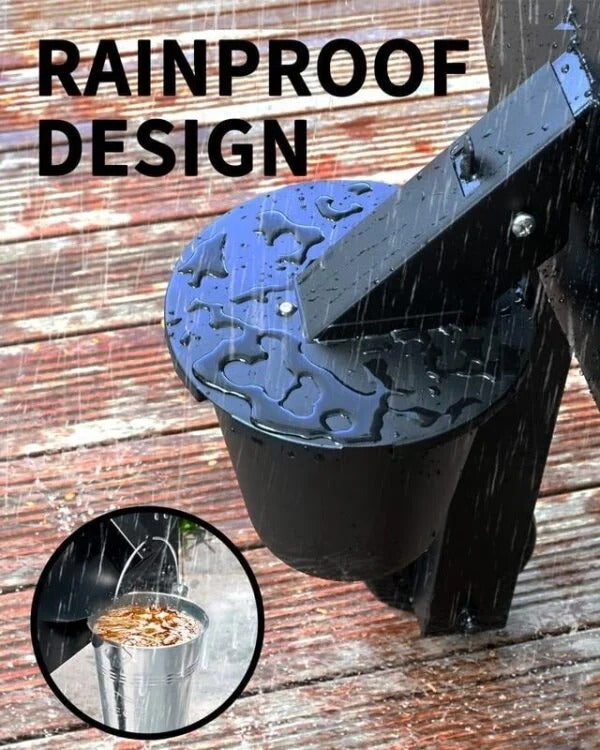 Bac d'égouttage avec couvercle pour gestion des graisses de barbecue à granulés – Insert lavable et installation sans outil pour une cuisine extérieure propre