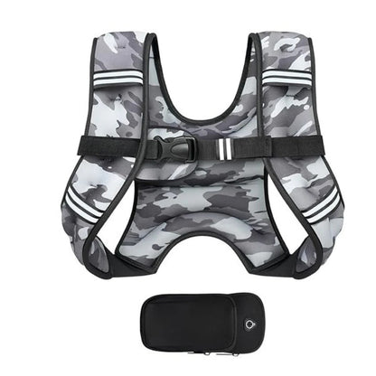 Gilet d'entraînement lesté réglable avec poches et sac détachable