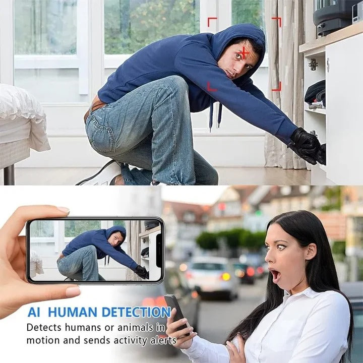 Caméra de surveillance domestique sans fil compacte