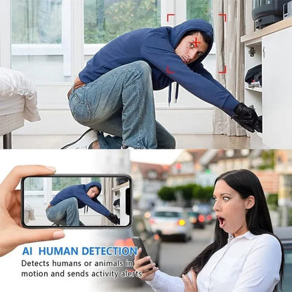 Caméra de surveillance domestique sans fil compacte