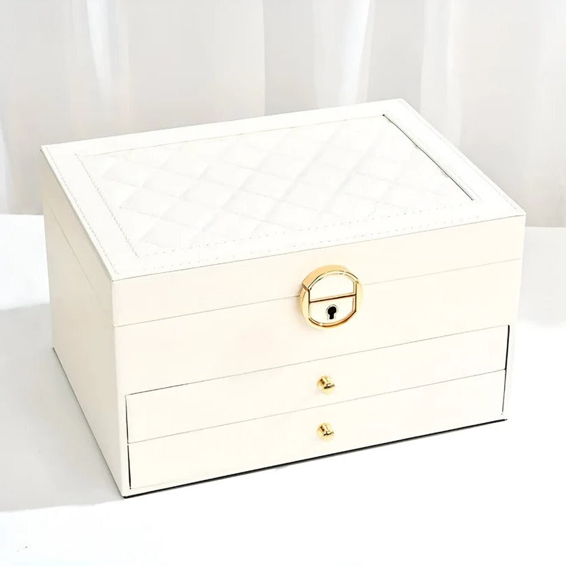 Boîte de rangement à bijoux empilable avec plusieurs compartiments