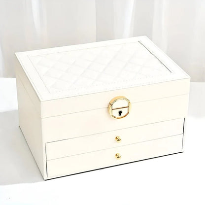 Boîte de rangement à bijoux empilable avec plusieurs compartiments