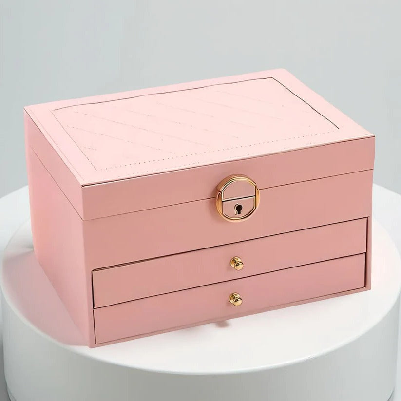 Boîte de rangement à bijoux empilable avec plusieurs compartiments