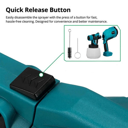 Pistolet à peinture électrique portable avec buse réglable