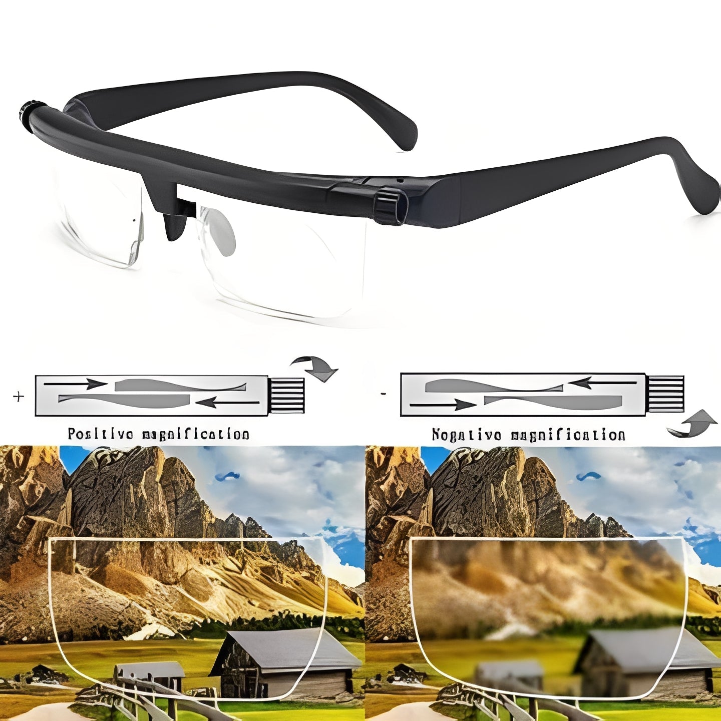 Lunettes de lecture sans ordonnance avec contrôle facile de la mise au point
