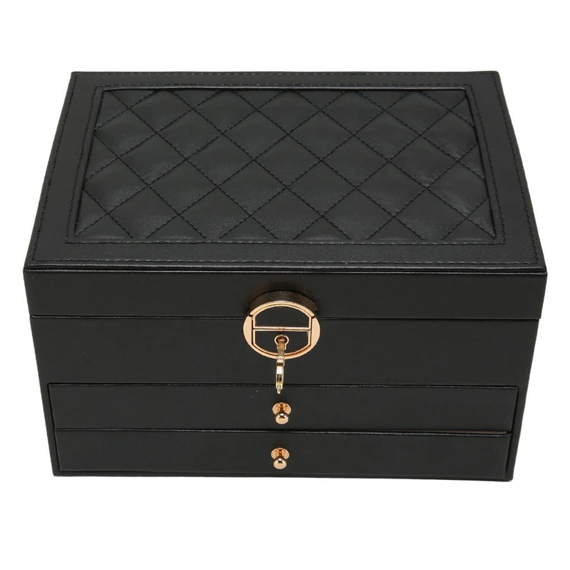 Boîte de rangement à bijoux empilable avec plusieurs compartiments