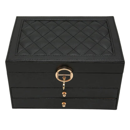 Boîte de rangement à bijoux empilable avec plusieurs compartiments