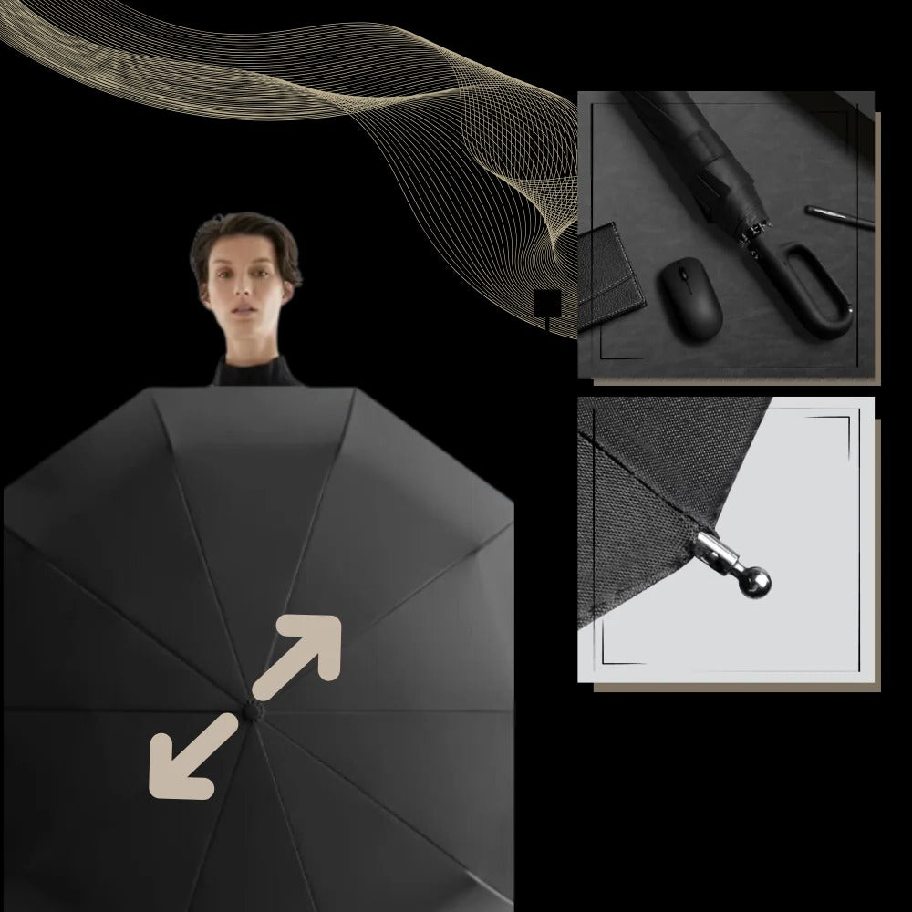 Parapluie de tempête compact et imperméable
