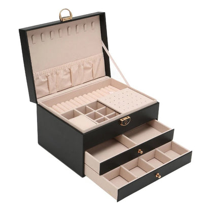 Boîte de rangement à bijoux empilable avec plusieurs compartiments