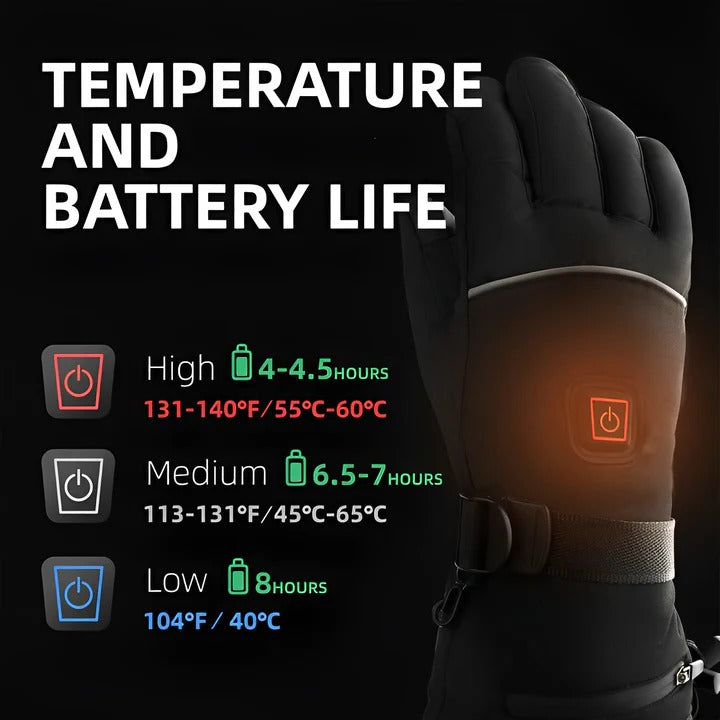 Gants chauffants rechargeables pour temps froid