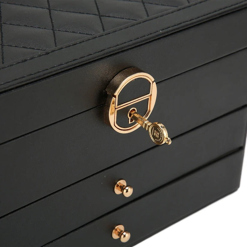 Boîte de rangement à bijoux empilable avec plusieurs compartiments