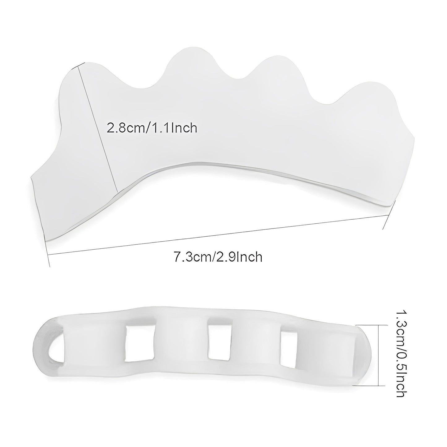 Bandes orthopédiques séparatrices d'orteils en gel