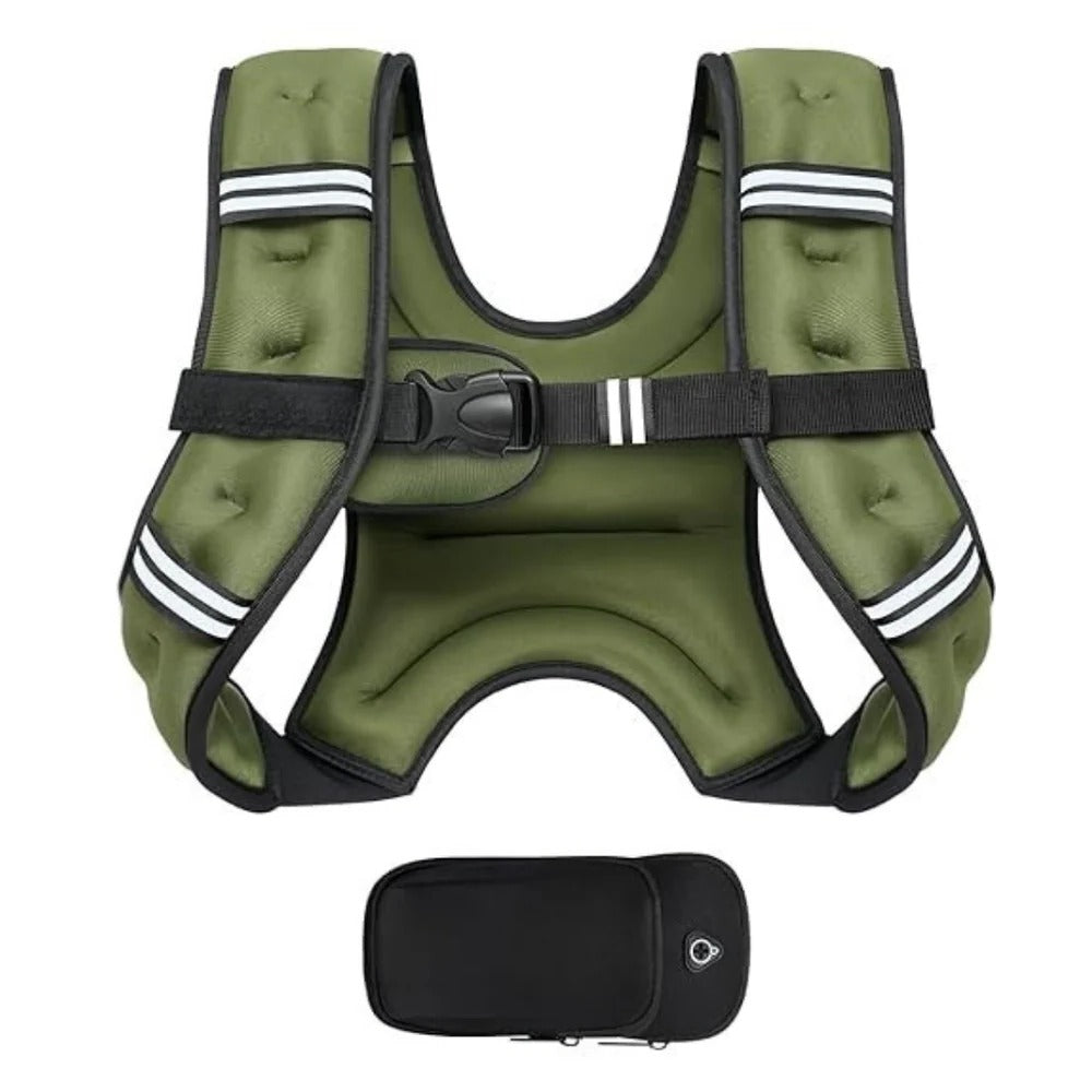 Gilet d'entraînement lesté réglable avec poches et sac détachable