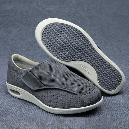Women's Extra Wide Orthopedic Walking Shoes with Adjustable Velcro Straps for Swollen Feet, Edema, Bunions & Diabetic Foot Care