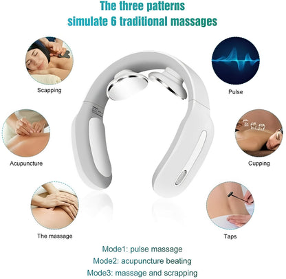 Collier de massage chauffant avec réglages de vitesse ajustables