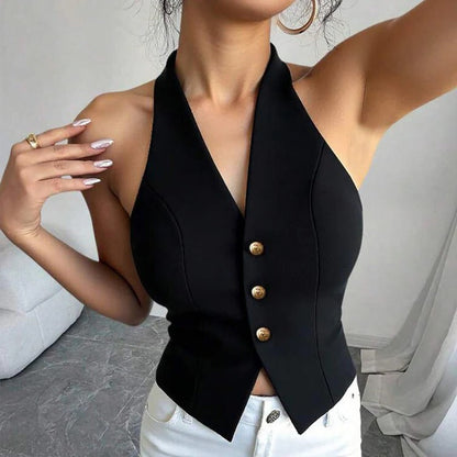 Gilet-veste tendance pour femme avec coupe ajustée