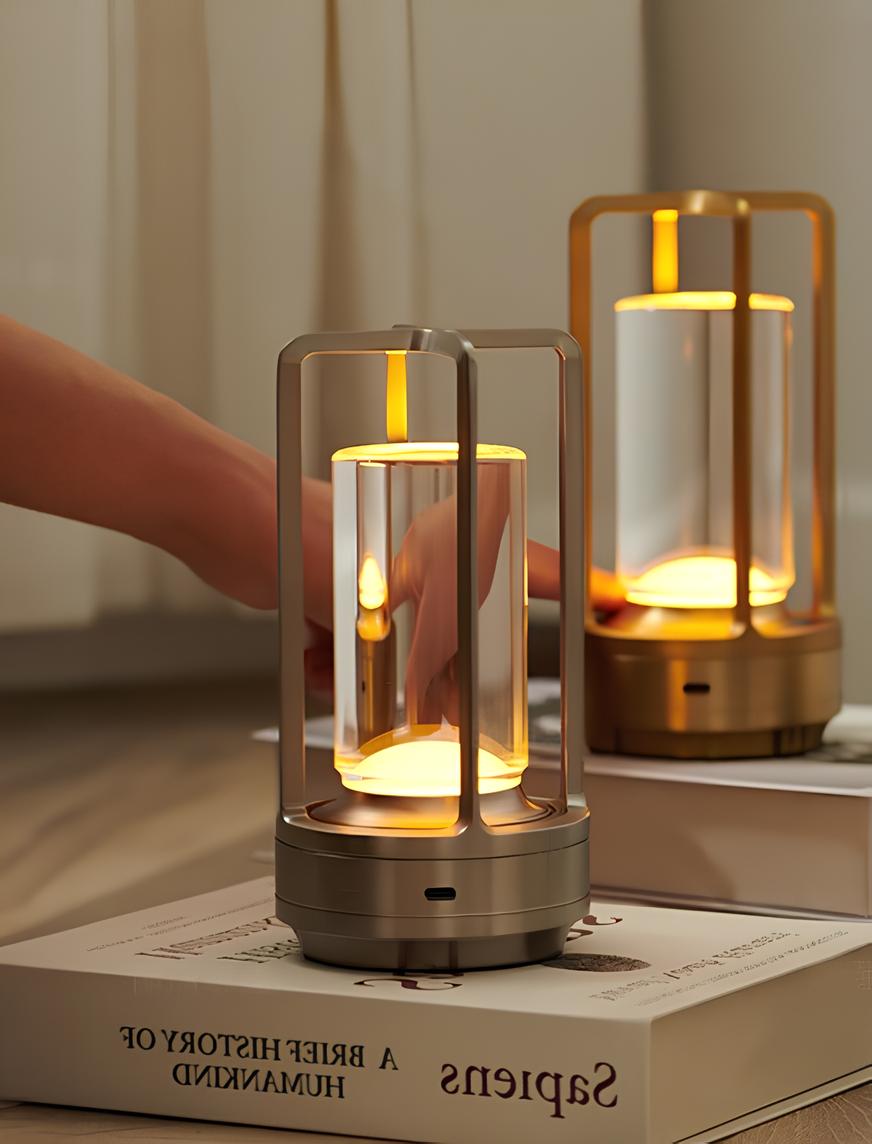 Rechargeable LED Desk Light with Touch Dimmer & Adjustable Color Temp for Bedroom Nightstand Restaurant Ambient Lighting