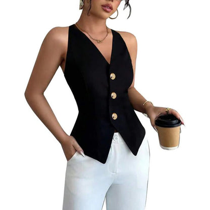 Gilet-veste tendance pour femme avec coupe ajustée