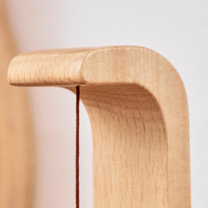 Magnetic Sound Bowl Desktop Wind Chime in Beech or Walnut Wood with C-Frame Stand for Meditation Relaxation Home Office Decor
