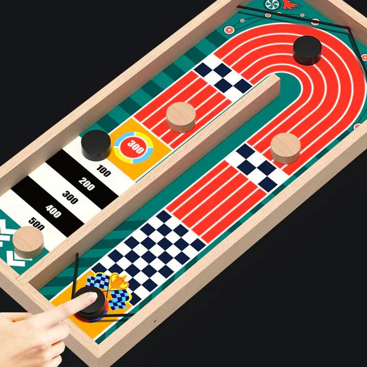 Wooden Tabletop Flick Chip Game for Kids Adults Family Game Night Fun Skill Strategy Party Board Game