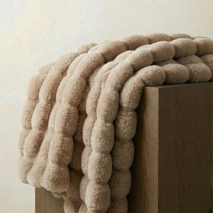 Plush Faux Fur Throw Blanket with Silky Soft Texture for Couch, Bed & Living Room Decor in Multiple Colors