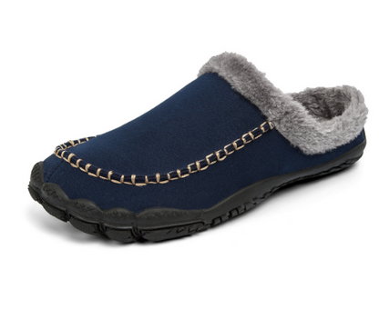 Men's Memory Foam Slippers with Anti-Slip Sole – Plush Lined Indoor House Shoes for Warmth & Comfort