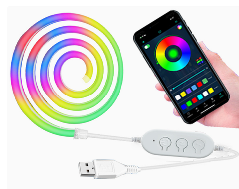 Neon Rope LED Strip Lights | App-Controlled RGB Accent Lighting for Customizable Ambiance