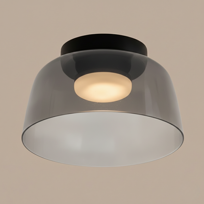 Layered Glass Ceiling Light Modern Multi-Tier Flush Mount Fixture with LED Hardwired for Kitchen Dining Room Bedroom Living Room