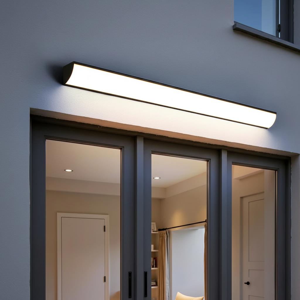 Applique murale LED d'extérieur en aluminium, luminaire étanche au design moderne pour terrasse, porche et entrée