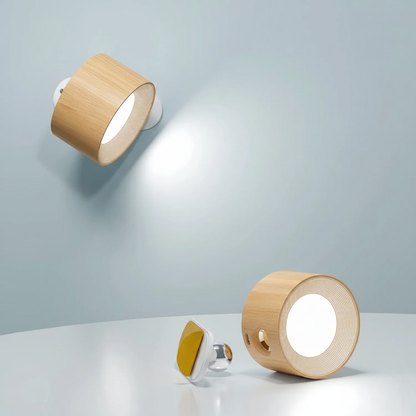 Rechargeable Wall Sconce with 360° Swivel Head – Dimmable LED Accent Light for Bedroom, Living Room, Reading Nook