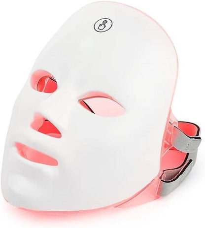 Masque Facial LED Rechargeable 7 Couleurs avec Sangles Réglables