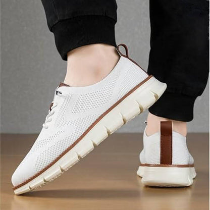 Chaussures habillées à enfiler respirantes pour hommes – Oxford en maille légère avec bout large rembourré pour le travail, le bureau, le quotidien et le confort