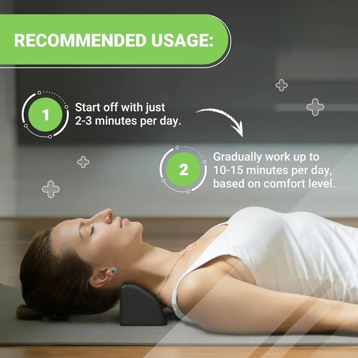 Oreiller cervical ergonomique en mousse à mémoire de forme avec housse amovible