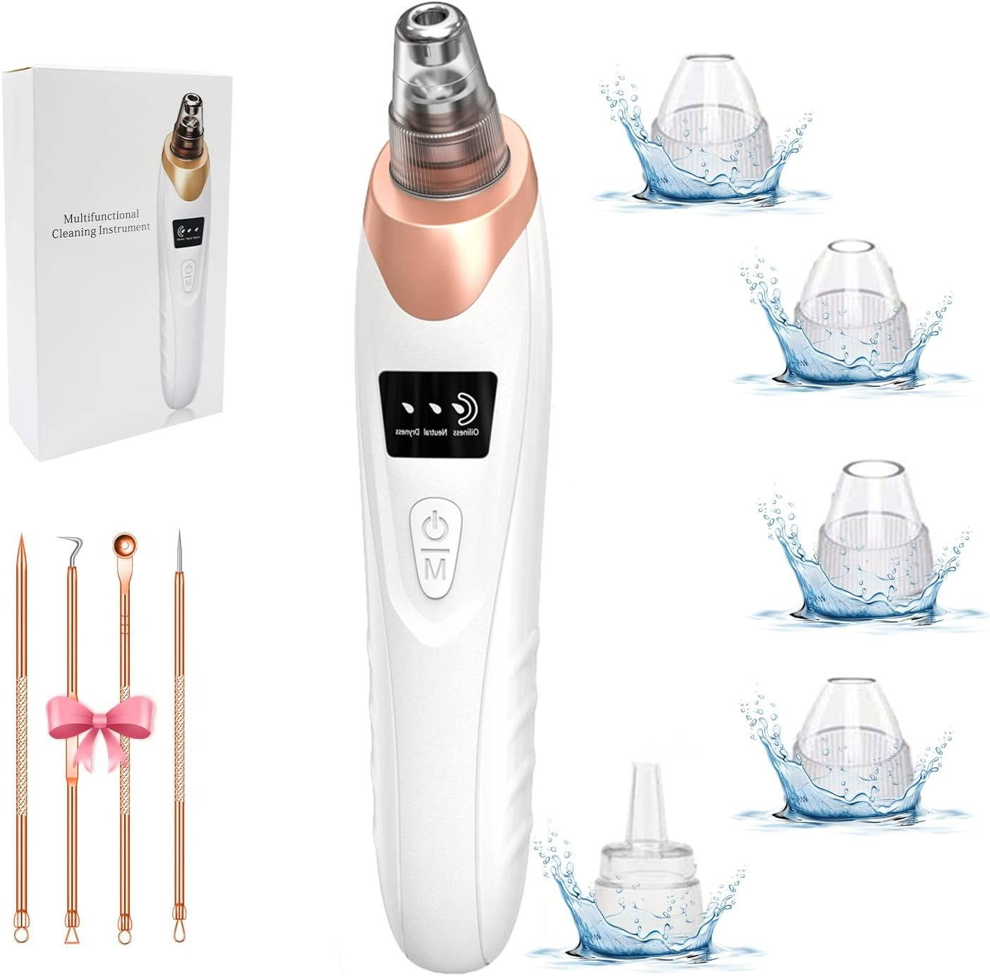Nettoyant facial portable à aspiration douce