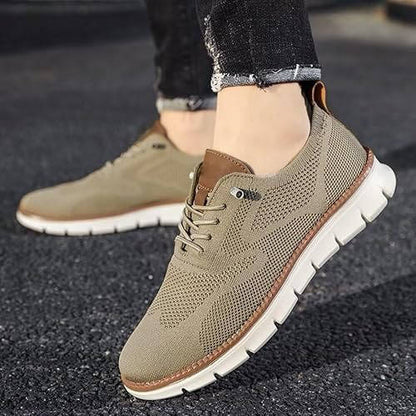 Chaussures habillées à enfiler respirantes pour hommes – Oxford en maille légère avec bout large rembourré pour le travail, le bureau, le quotidien et le confort