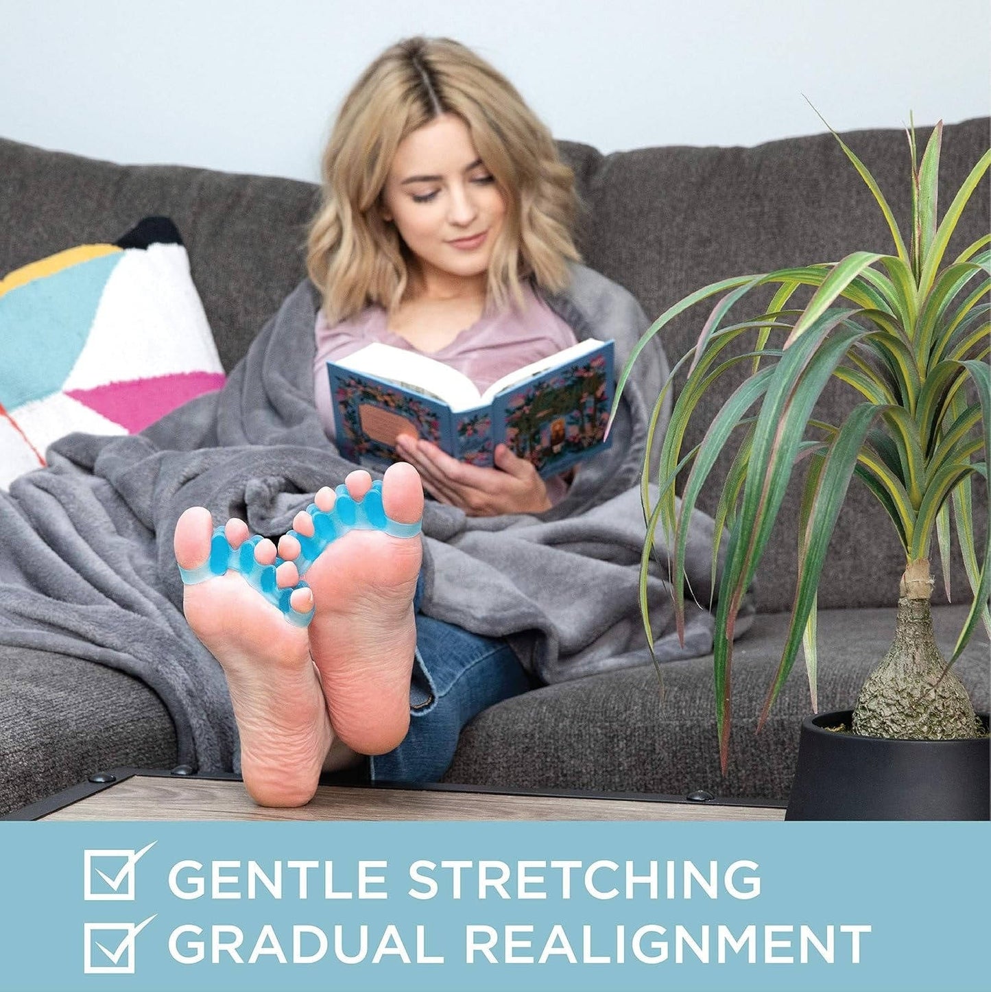 Écarteurs d'orteils en gel souple pour le soulagement des douleurs aux pieds