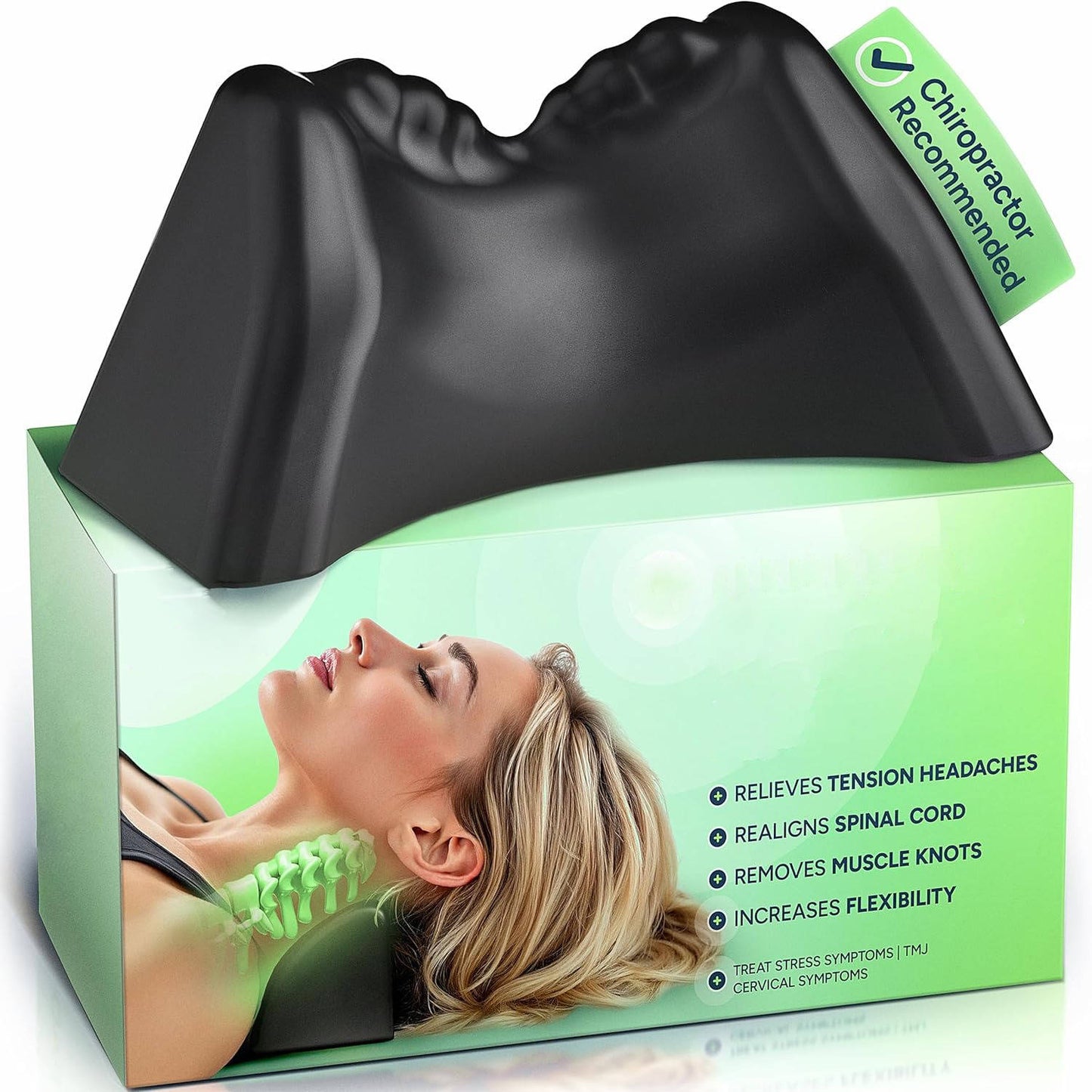 Oreiller cervical ergonomique en mousse à mémoire de forme avec housse amovible