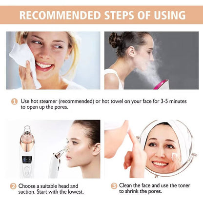 Nettoyant facial portable à aspiration douce