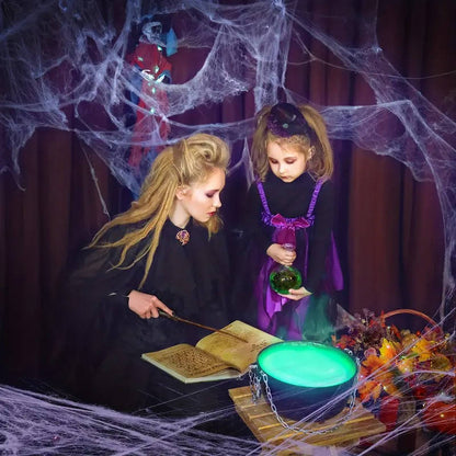 Spider Webs with Spiders 200 sq ft, Giant Spider Web Halloween Door Decoration, Halloween Party Decor with Fake Spiders