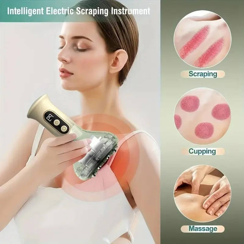 Appareil de massage sous vide 3 en 1 portable avec chaleur et écran LCD