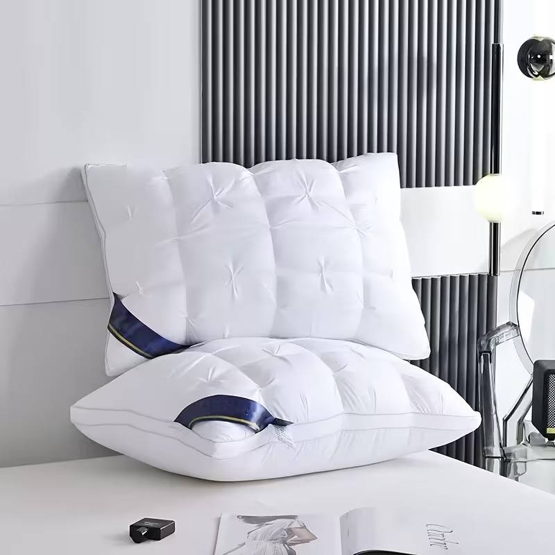 Oreillers de lit matelassés moelleux Garnissage hypoallergénique pour dormeurs latéraux
