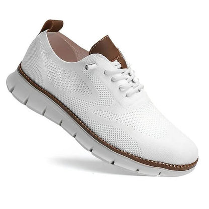 Chaussures habillées à enfiler respirantes pour hommes – Oxford en maille légère avec bout large rembourré pour le travail, le bureau, le quotidien et le confort
