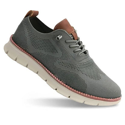 Chaussures habillées à enfiler respirantes pour hommes – Oxford en maille légère avec bout large rembourré pour le travail, le bureau, le quotidien et le confort