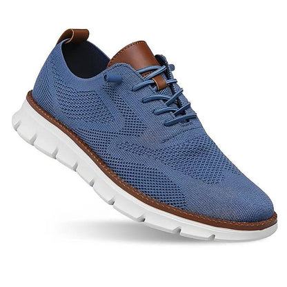 Chaussures habillées à enfiler respirantes pour hommes – Oxford en maille légère avec bout large rembourré pour le travail, le bureau, le quotidien et le confort