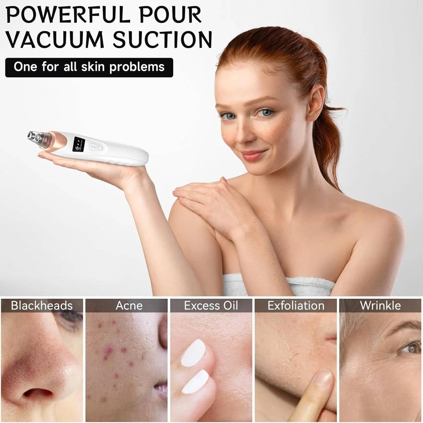 Nettoyant facial portable à aspiration douce