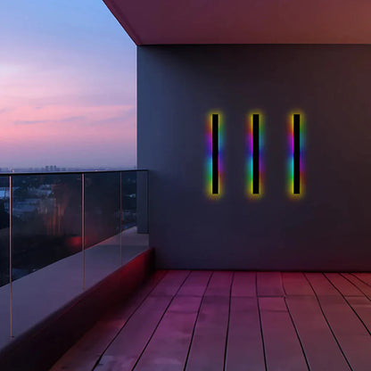 Applique murale LED verticale pour extérieur, 12-59 pouces, aluminium, étanche IP65, noire, pour porche, entrée, allée, jardin, mur, chemin, maison moderne
