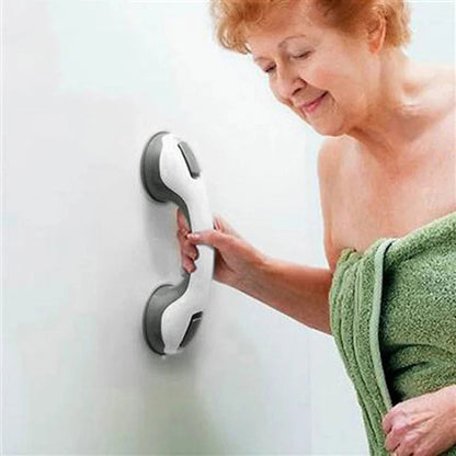Suction Grab Bar for Shower & Bathtub – Non-Drill Bathroom Safety Handle with Anti-Slip Grip for Seniors & Balance Support